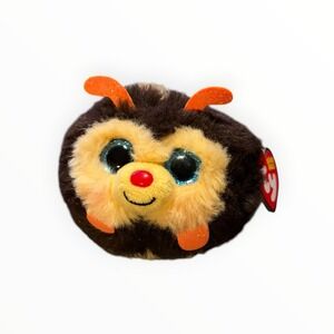 Ty Beanie Balls Zinger Bee Plush 3 inch Bumblebee September 8 Birthday NWT